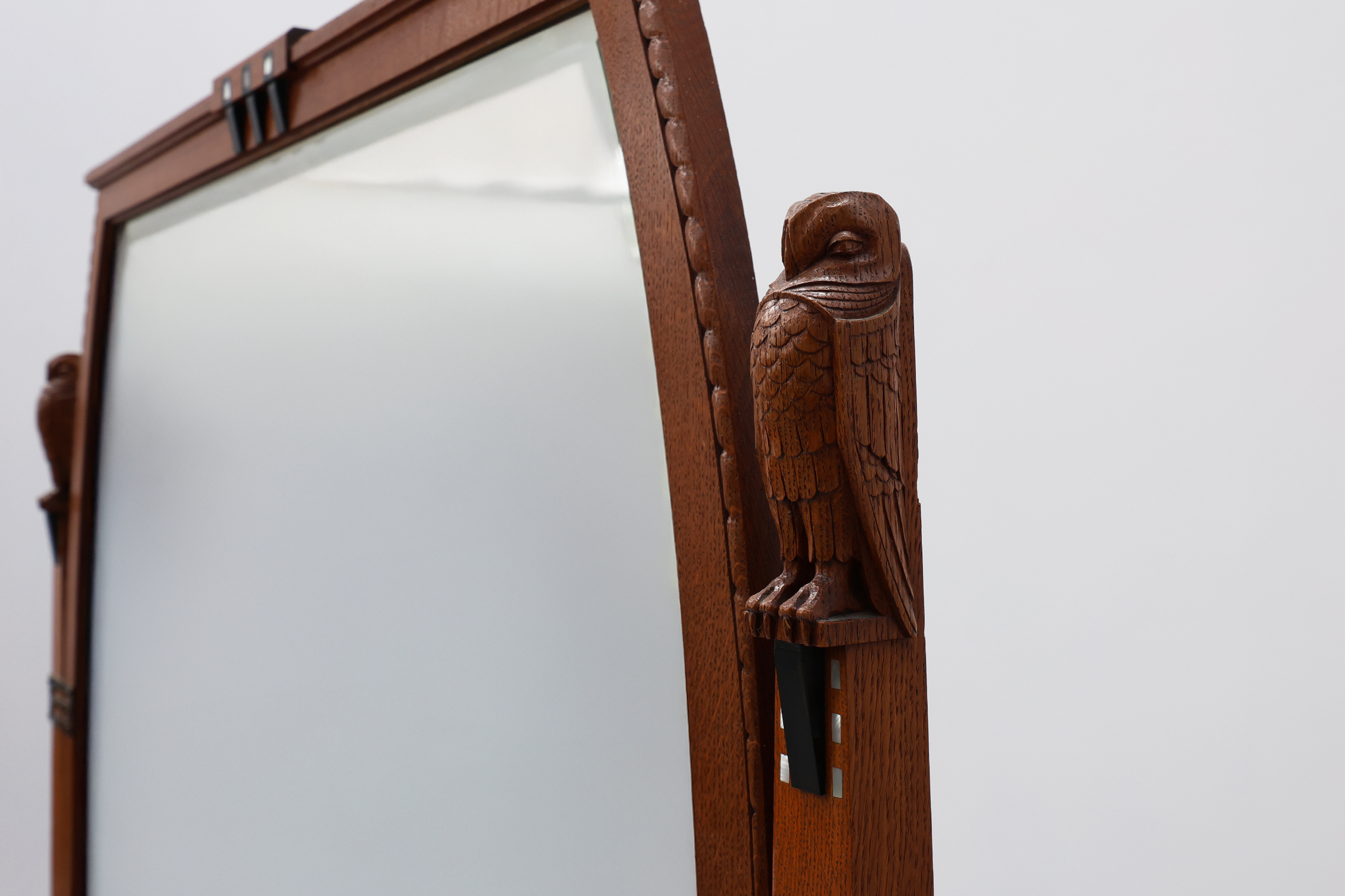 Art Nouveau mirrored sideboard attr. to De Coene with artwork by Geo Verbanck, Belgium ca. 1905thumbnail